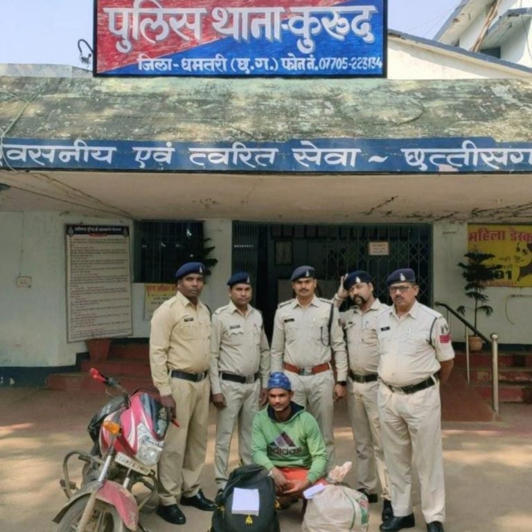 थाना कुरूद पुलिस ने अवैध शराब परिवहन कर रहे एक आरोपी को किया गिरफ्तार