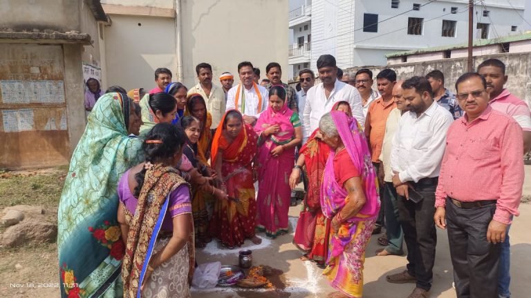 जनचौपाल में किये गए घोषणा का किया गया भूमिपूजन