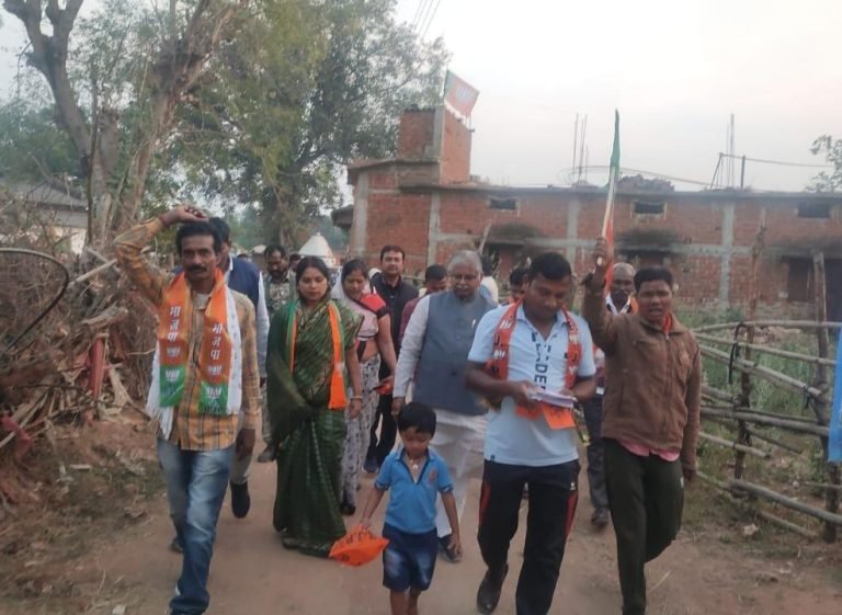 भानुप्रतापपुर उपचुनाव में भाजपा की जीत सुनिश्चित करने लगातार सभा कर रहीं विधायक रंजना साहू