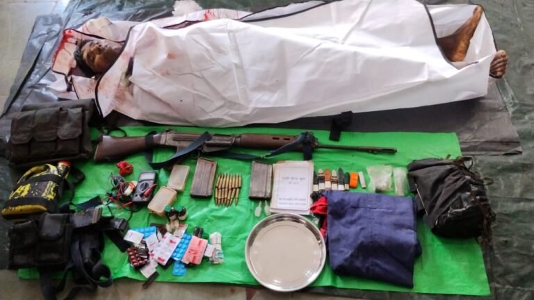 पुलिस,नक्सली मुठभेड़ में एक नक्सली का शव हुआ बरामद