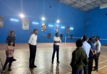 देर शाम कलेक्टर श्री मिश्रा पहुंचे कुरूद स्टेडियम, खेल गतिविधियों का लिया जायजा