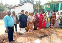 बेंद्रा नवागांव में शिव मंदिर निर्माण का भूमि पूजन, महापौर श्री रामू रोहरा के मुख्य आतिथ्य में सम्पन्न