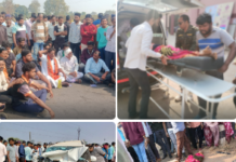 भखारा रोड फिर बना मौत का रास्ता: कार–ट्रक टक्कर में एक की मौत, चार घायल