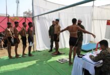 सेना भर्ती के लिए युवाओं में भारी उत्साह, 587 में से 398 अभ्यर्थियों ने दौड़ की परीक्षा उत्तीर्ण की