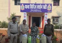 महुआ शराब के अवैध कारोबार पर रूद्री पुलिस का शिकंजा : 42 लीटर जब्त, महिला गिरफ्तार