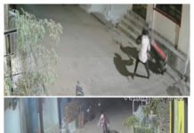 आधी रात युवक का आतंक, सड़क पर खड़ी गाड़ियों में की तोड़फोड़, CCTV में कैद पूरी करतूत