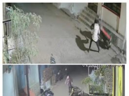 आधी रात युवक का आतंक, सड़क पर खड़ी गाड़ियों में की तोड़फोड़, CCTV में कैद पूरी करतूत