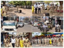 रामनवमी शोभायात्रा को लेकर धमतरी पुलिस का सख्त एक्शन मोड- संयुक्त फ्लैग मार्च से असामाजिक तत्वों में भय, आमजन में विश्वास का संचार