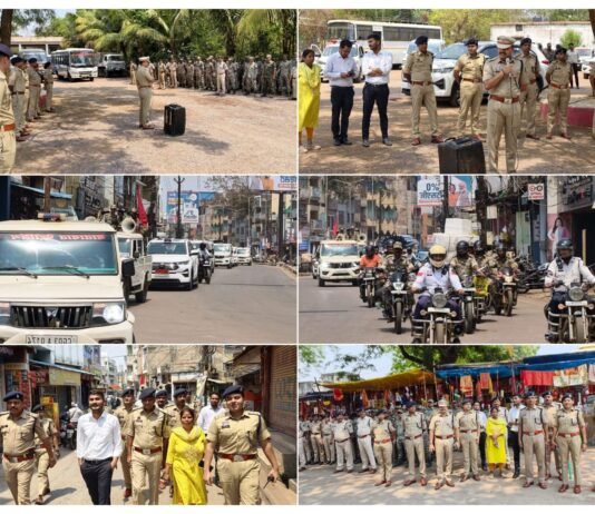 रामनवमी शोभायात्रा को लेकर धमतरी पुलिस का सख्त एक्शन मोड- संयुक्त फ्लैग मार्च से असामाजिक तत्वों में भय, आमजन में विश्वास का संचार