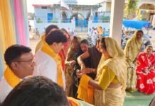 रामनवमी पर ग्राम छाती में भव्य महाआरती व शोभायात्रा, महापौर रामू रोहरा हुए शामिल