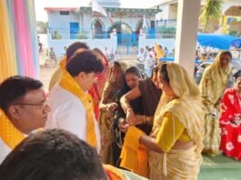 रामनवमी पर ग्राम छाती में भव्य महाआरती व शोभायात्रा, महापौर रामू रोहरा हुए शामिल