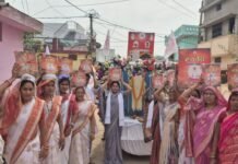 भारतीय नववर्ष पर ‘स्वर्वेद यात्रा’ में शामिल हुईं भाजपा प्रदेश उपाध्यक्ष रंजना डीपेंद्र साहू