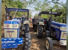 अवैध रेत परिवहन पर बड़ी कार्रवाई, 7 ट्रैक्टर-ट्रॉली जब्त
