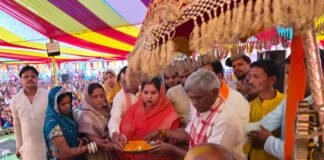 श्री विष्णु महायज्ञ एवं सत्संग में शामिल हुईं रंजना साहू, पूज्य गुरुदेव से लिए आशीर्वाद