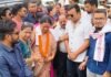 फूलोदेवी नेताम के धमतरी आगमन पर कांग्रेसियो ने किया भव्य स्वागत