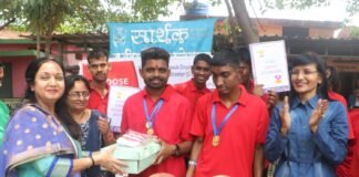 सार्थक स्कूल में “Good Luck Function”, सत्यांशु-ईशु के लिए उमड़ा उत्साह