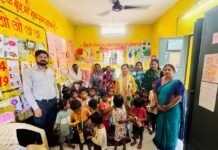 जोधापुर आंगनबाड़ी केंद्र का आयुक्त प्रिया गोयल ने किया निरीक्षण, कुपोषण मुक्ति पर दिया जोर