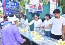 पुरुषोत्तम मास में मठा सेवा के माध्यम से दिया सेवा और संस्कार का संदेश