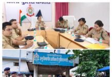 धमतरी में सुरक्षा व्यवस्था पर पुलिस की पैनी नजर,संदिग्ध गतिविधियों एवं बाहरी व्यक्तियों की निगरानी के लिए सभी अधिकारियों को किया गया अलर्ट