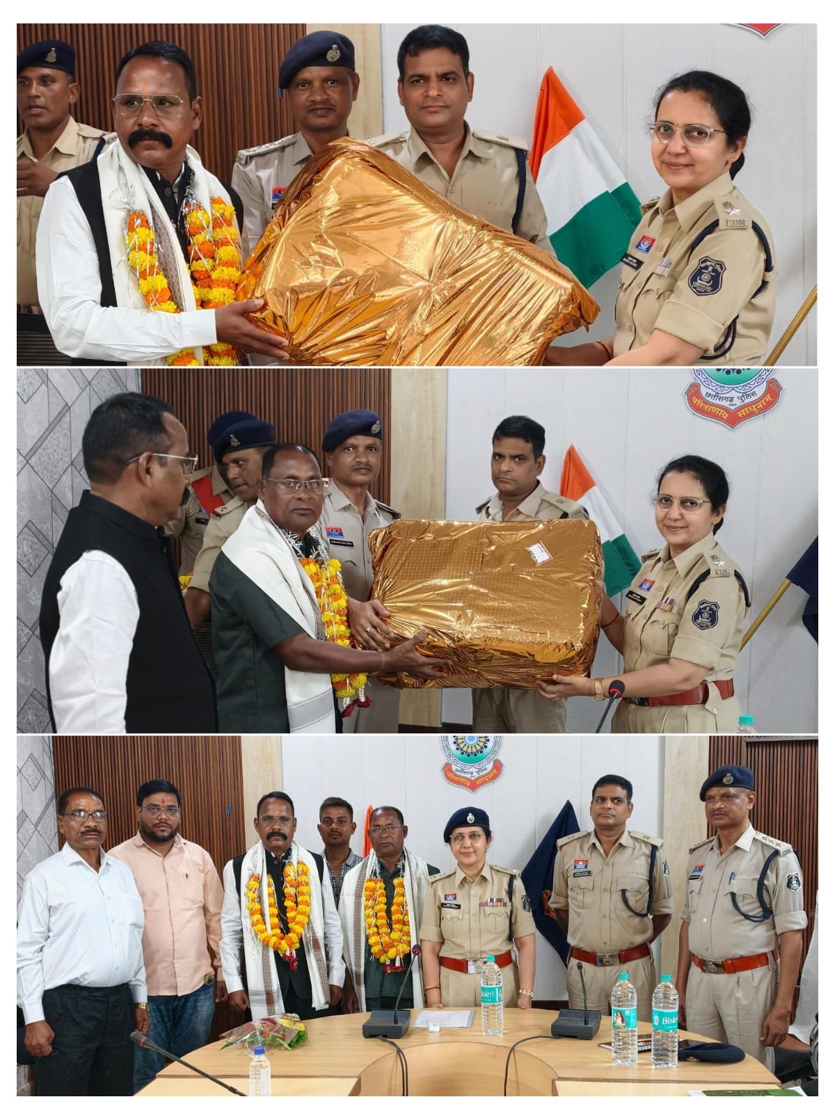 लगभग 39 वर्ष 05 माह एवं 36 वर्ष 09 माह की लंबी पुलिस सेवा को सम्मानपूर्वक विदाई, ईमानदारी, कर्तव्यनिष्ठा एवं समर्पण के लिए अधिकारियों का किया गया सम्मान