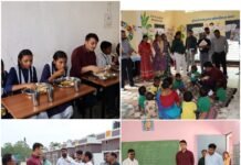 मुख्य कार्यपालन अधिकारी ने नगरी विकासखंड में विकास कार्यों एवं जनकल्याणकारी योजनाओं का किया निरीक्षण नगरी विकासखंड में विकास कार्यों का निरीक्षण करते जिला पंचायत धमतरी के सीईओ जयंत नाहटा, छात्राओं के साथ मध्यान्ह भोजन करते हुए।