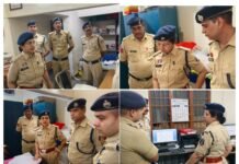 एसपी धमतरी श्रीमती भावना पांडेय ने कल शहर की यातायात व्यवस्था का किया निरीक्षण