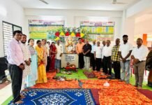 आमदी महाविद्यालय में माँ सरस्वती की प्रतिमा स्थापना एवं प्राण-प्रतिष्ठा कार्यक्रम में शामिल हुए विधायक ओंकार साहू
