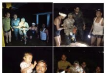 उफनती महानदी के बीच धमतरी पुलिस का साहसिक रेस्क्यू, लोमस ऋषि आश्रम से 9 लोगों को सुरक्षित बाहर निकाला