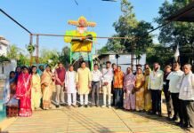 विजयादशमी पर विधायक ओंकार साहू ने ग्राम माटेगहन में रामलीला नाट्य मंचन का किया शुभारंभ